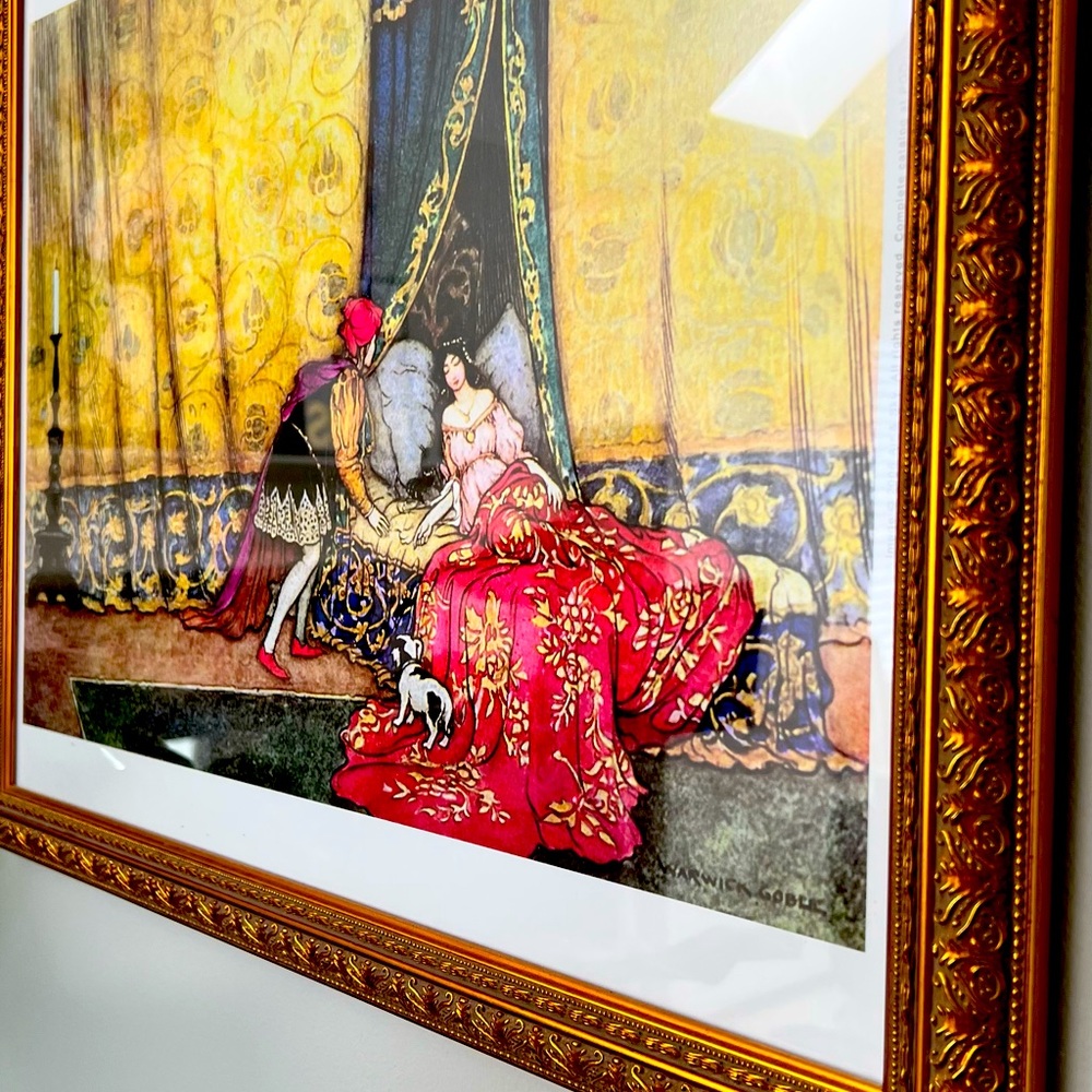 SLEEPING BEAUTY CUSTOM FRAMED ART